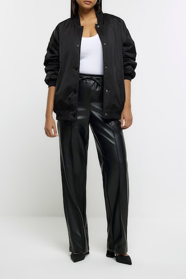 River Island Black Elasticated Waist Trousers