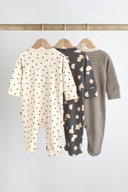 Monochrome Baby Sleepsuits 3 Pack (0mths-3yrs) - Image 2 of 11