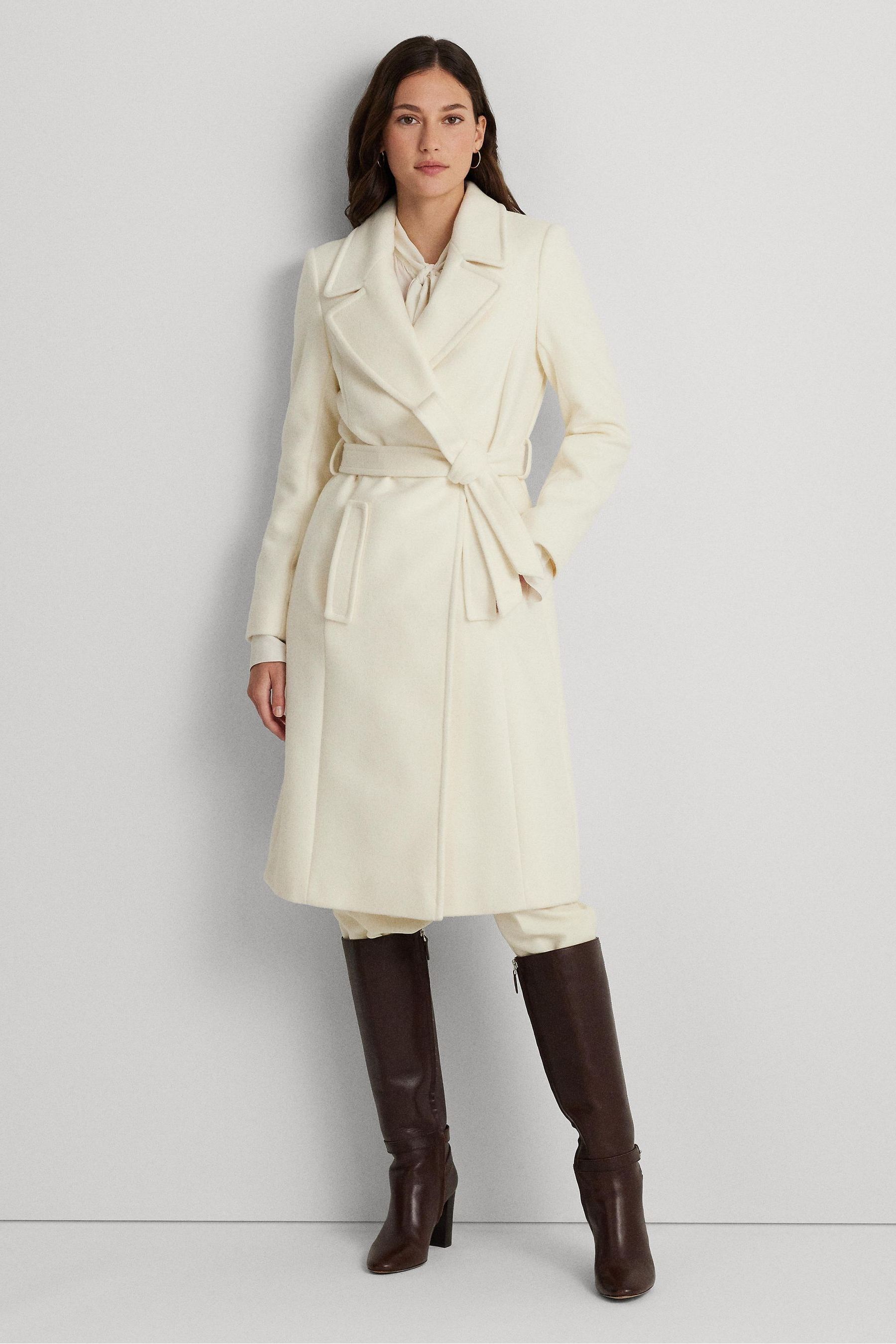 Ralph lauren wool blend wrap coat shop