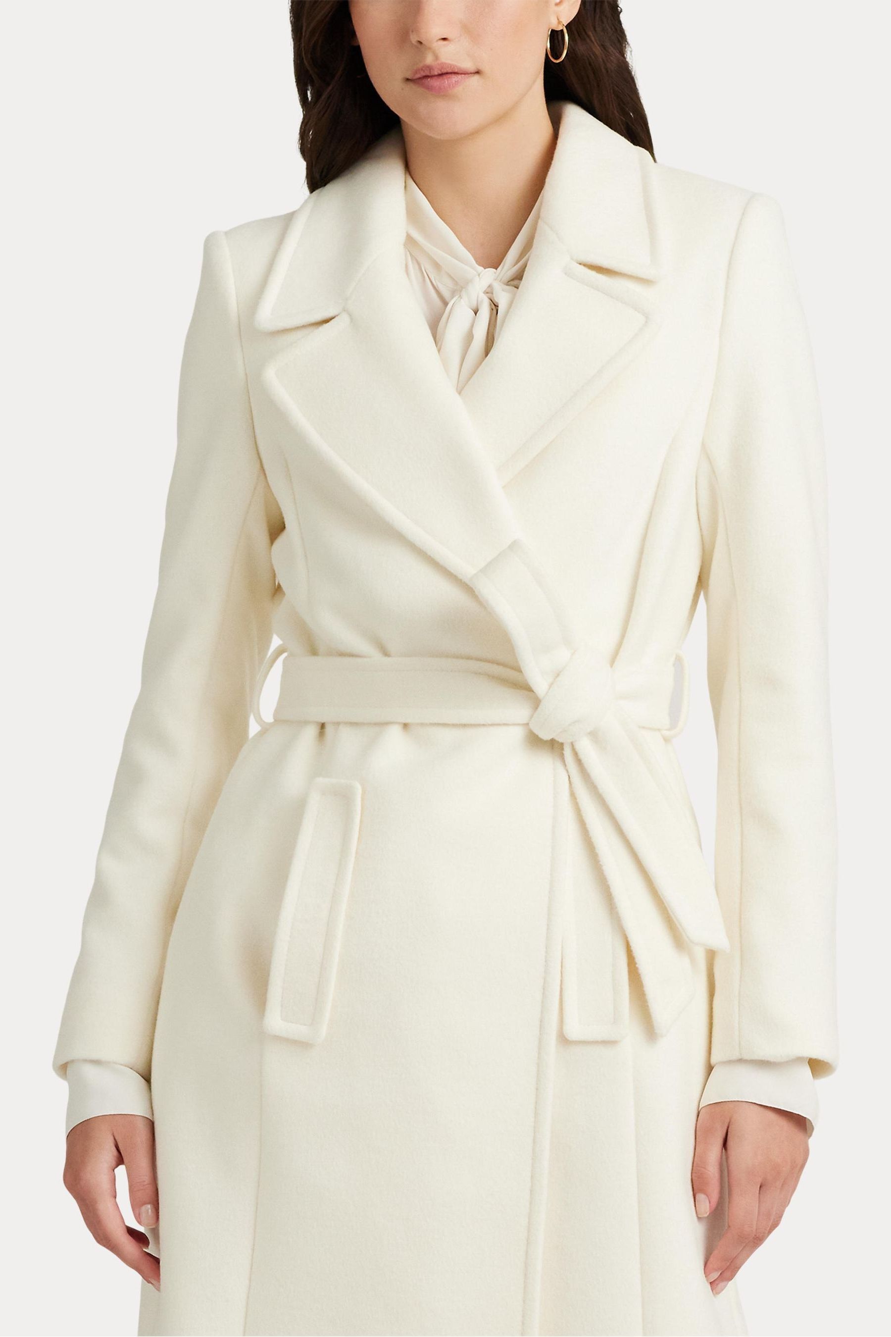Wool blend wrap coat lauren ralph lauren store