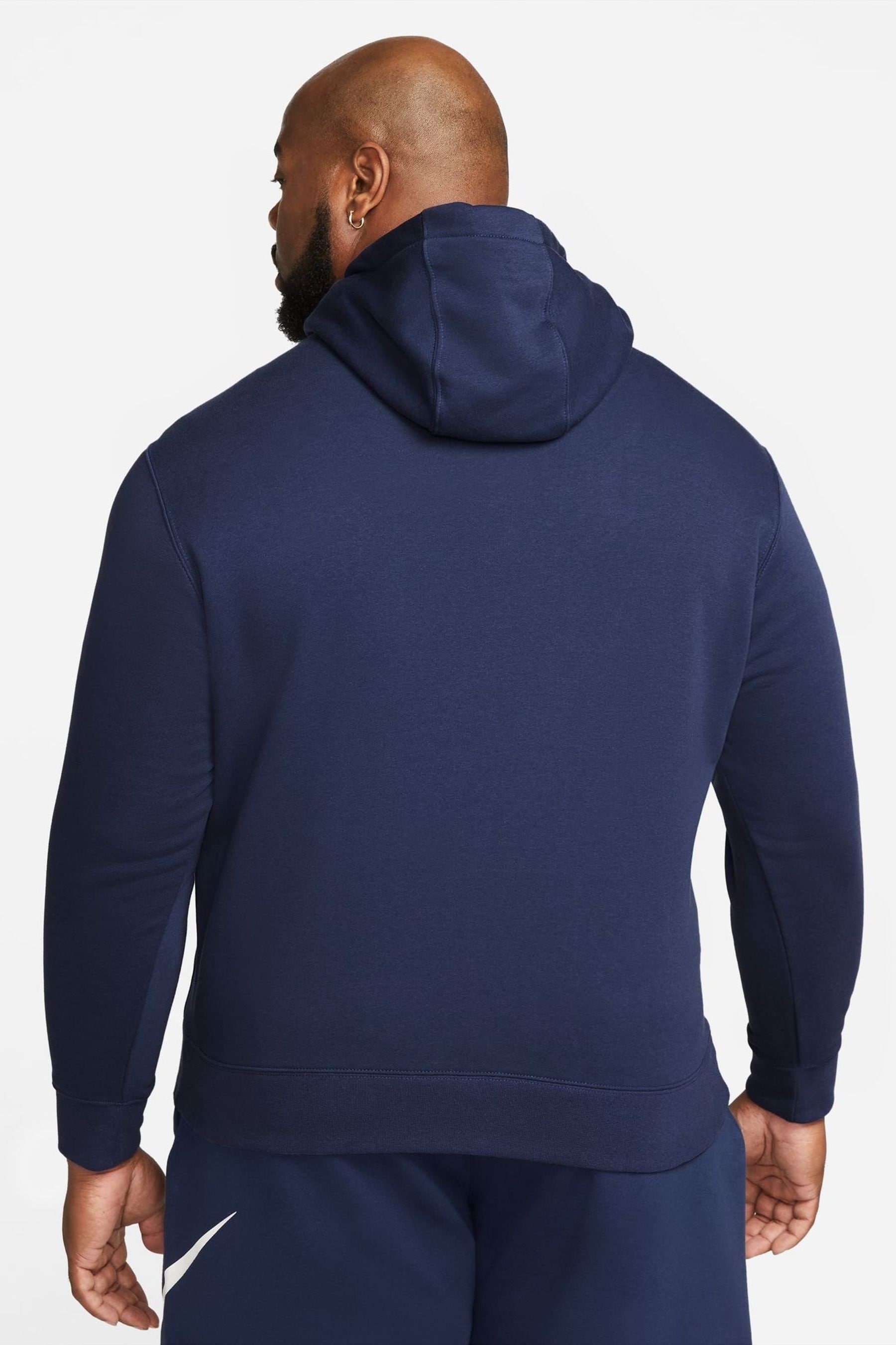 Nike zip up sale hoodie navy blue