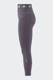 adidas Purple Techfit Printed 7/8 Leggings - Image 8 of 8