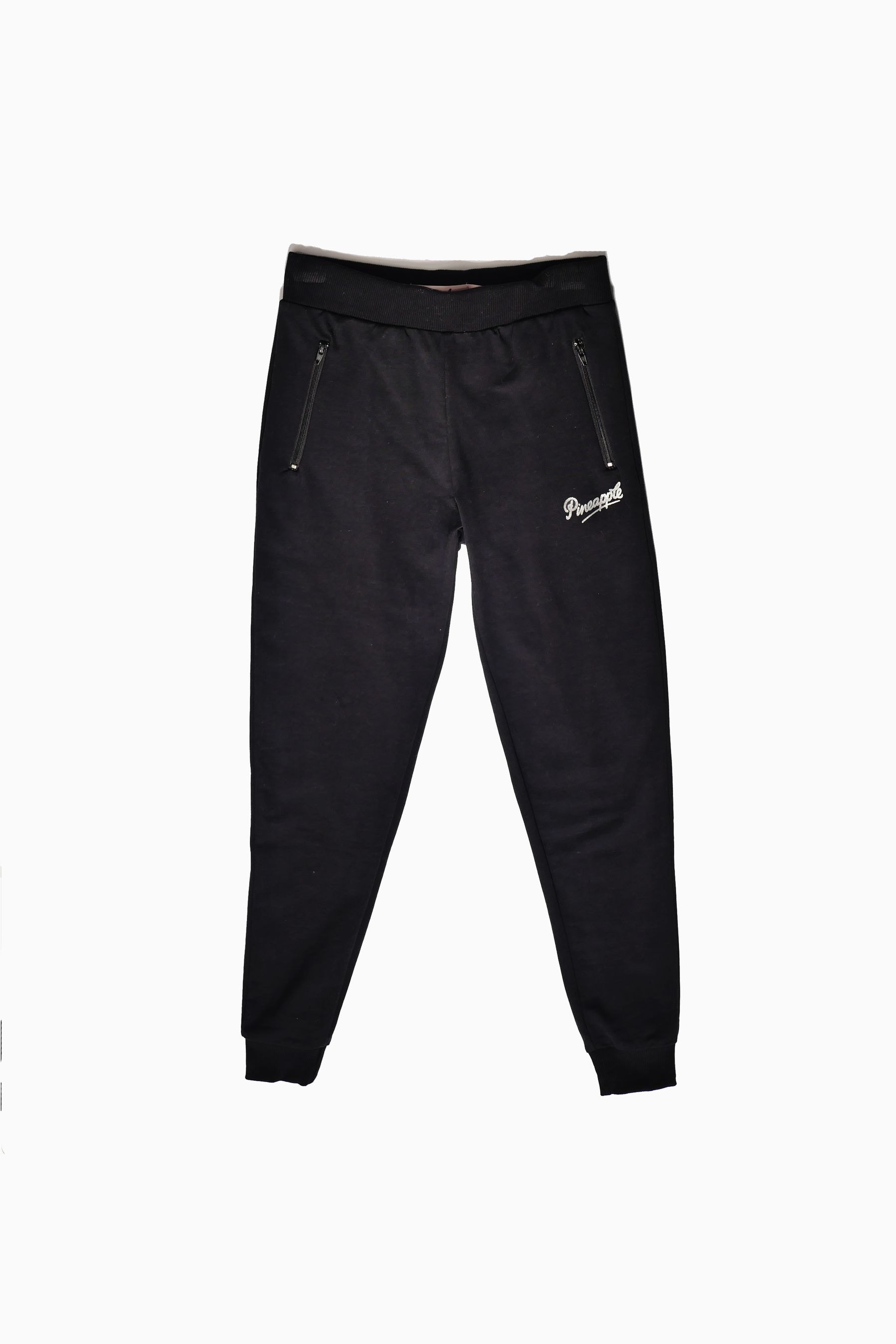 Pineapple Black Skinny Zip Girls Joggers