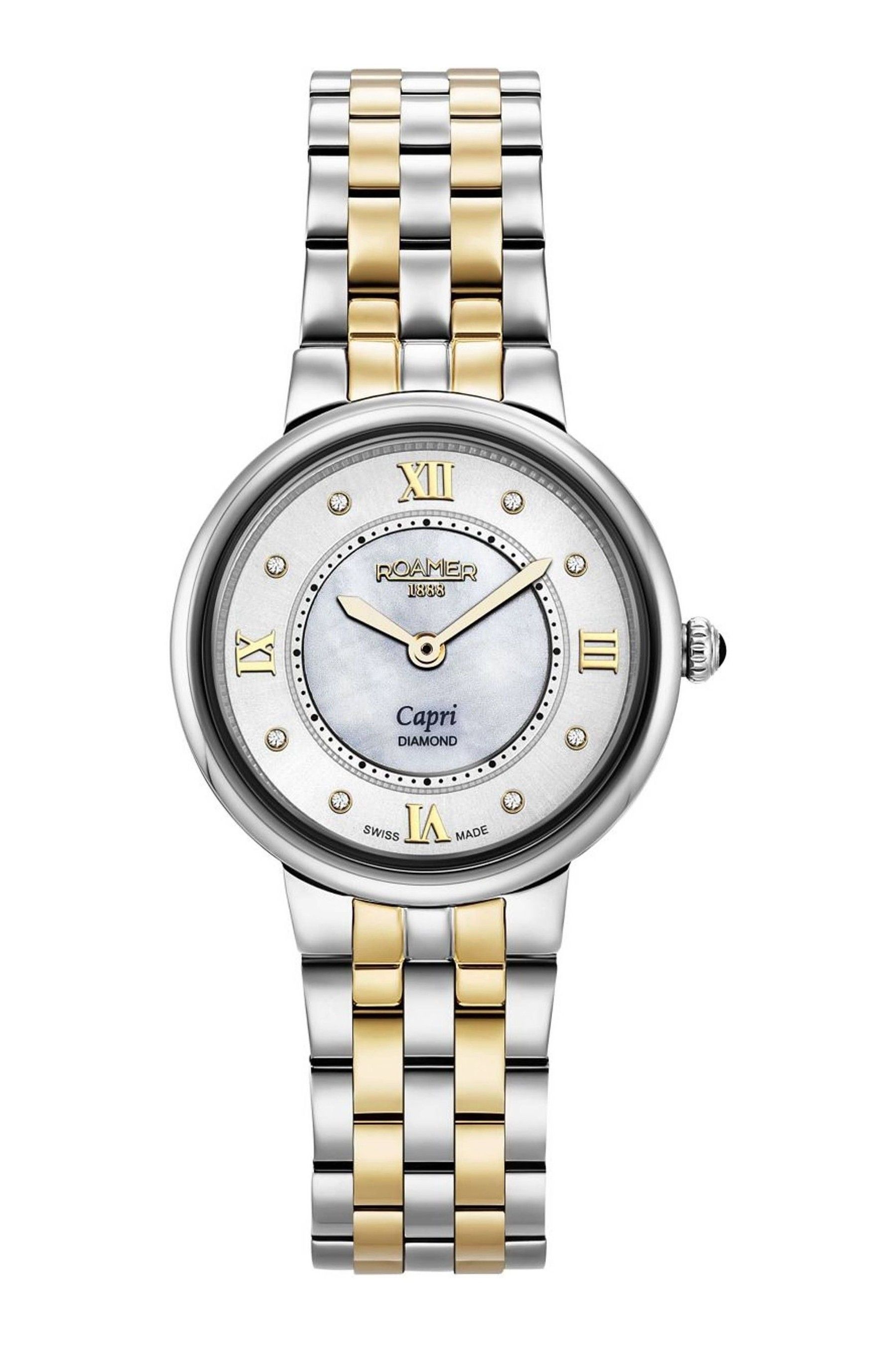 Buy Roamer Ladies Gold Tone Capri Diamonds Watch from the Next UK online shop