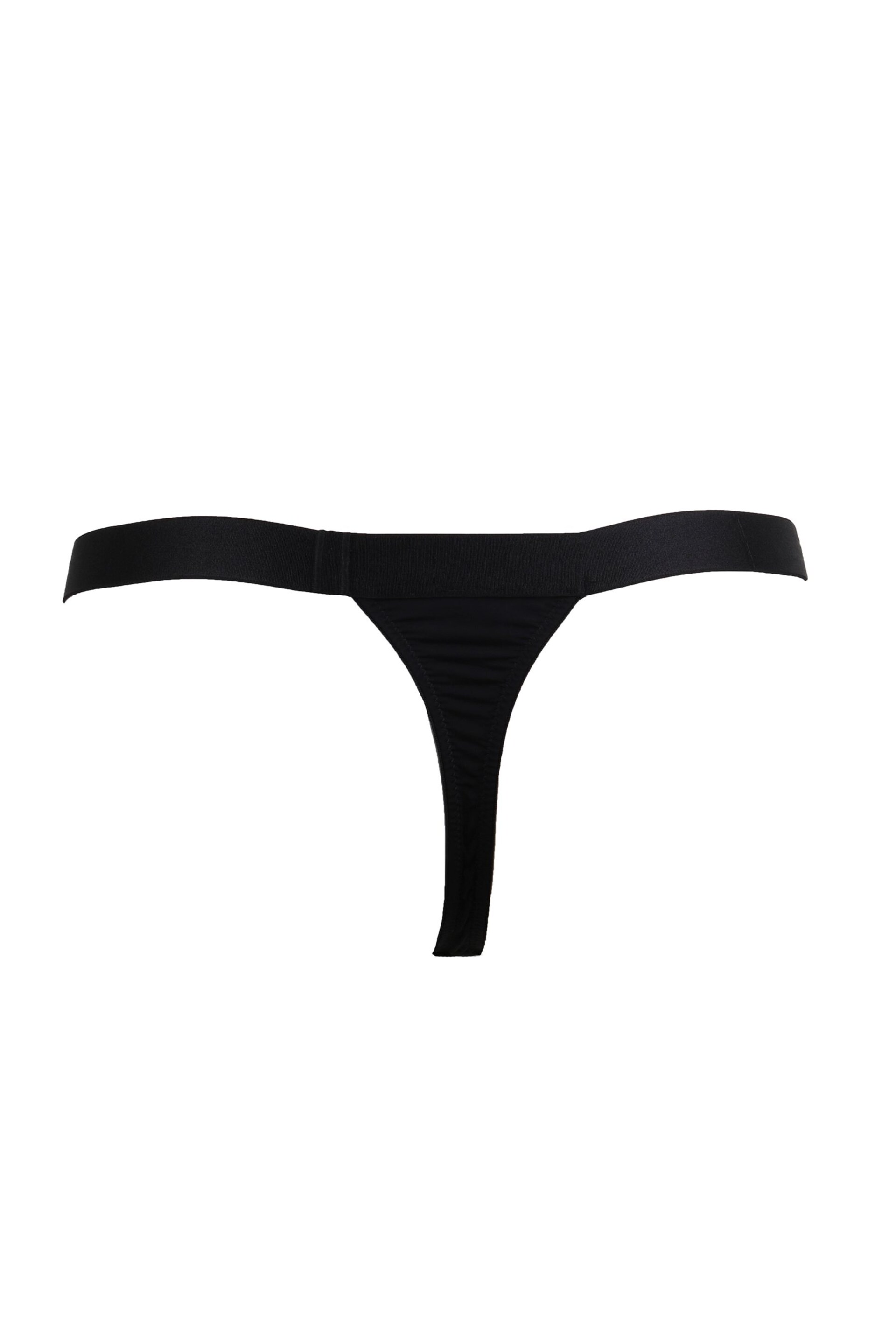 Pour Moi Black Thong India High Leg Thong Knickers - Image 4 of 4