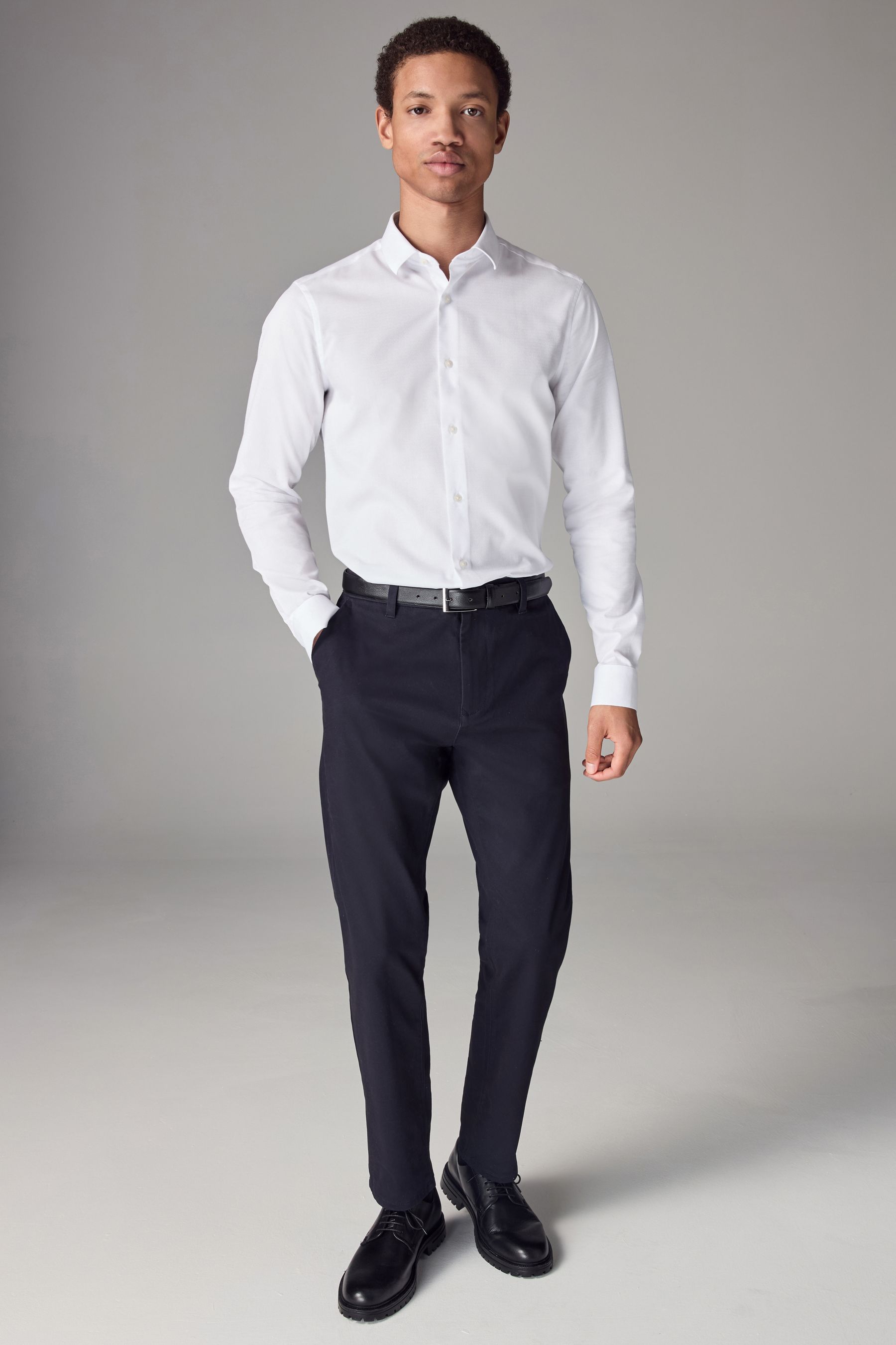 Tight fit white shirt on sale