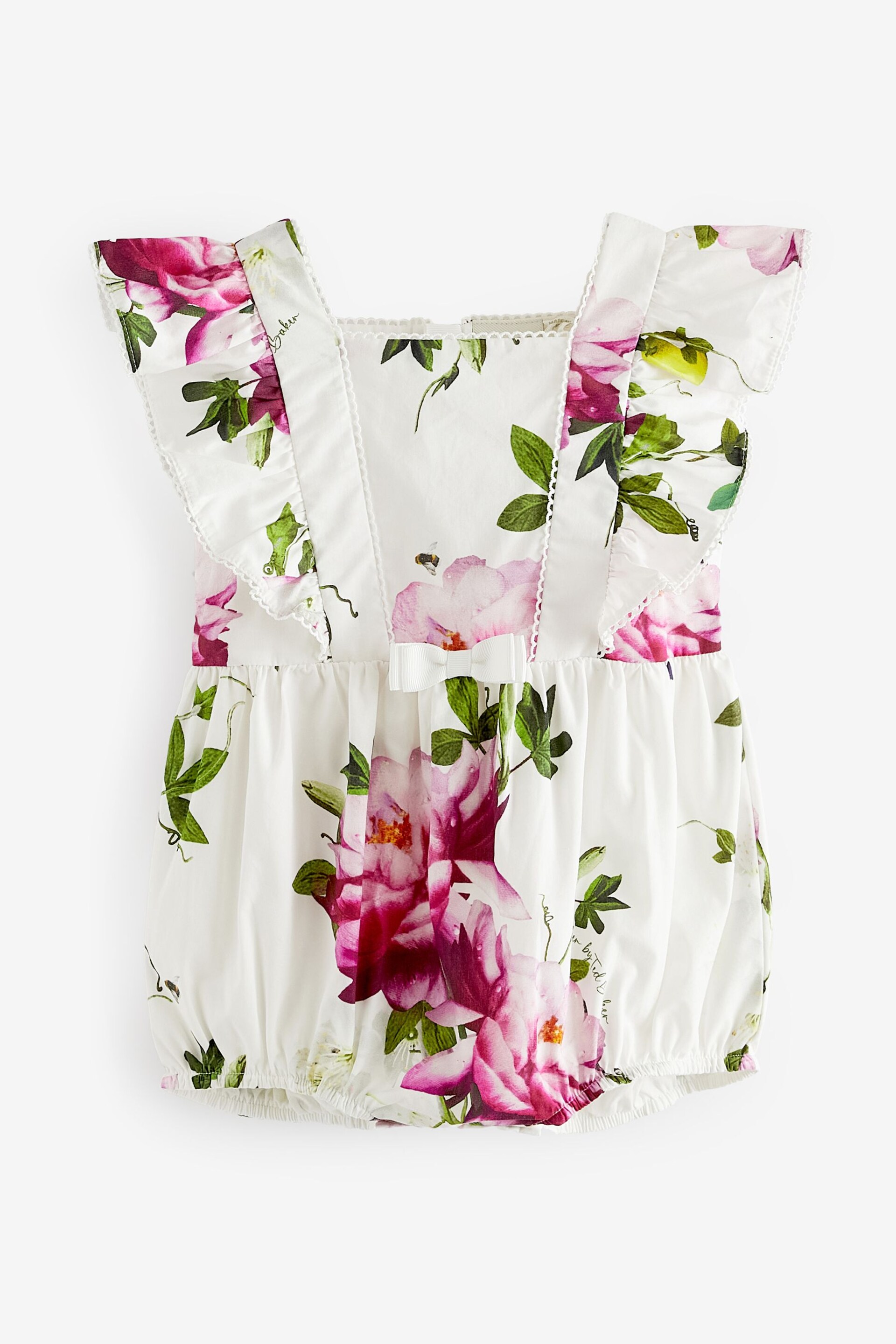 Baker by Ted Baker Floral Woven White Romper - Image 1 of 4