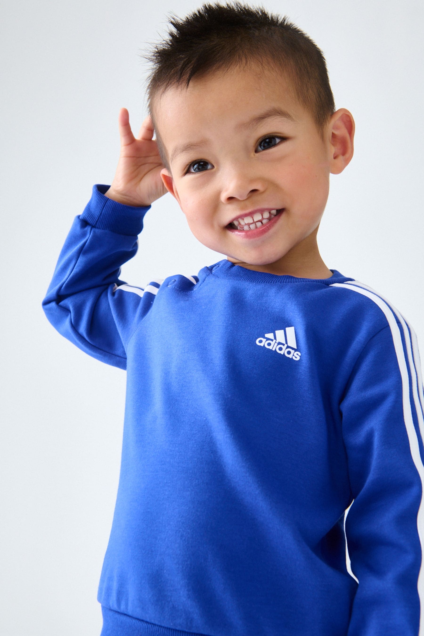 Buy adidas Blue White Kids Essentials 3 Stripes Jogger Set from Next Ireland