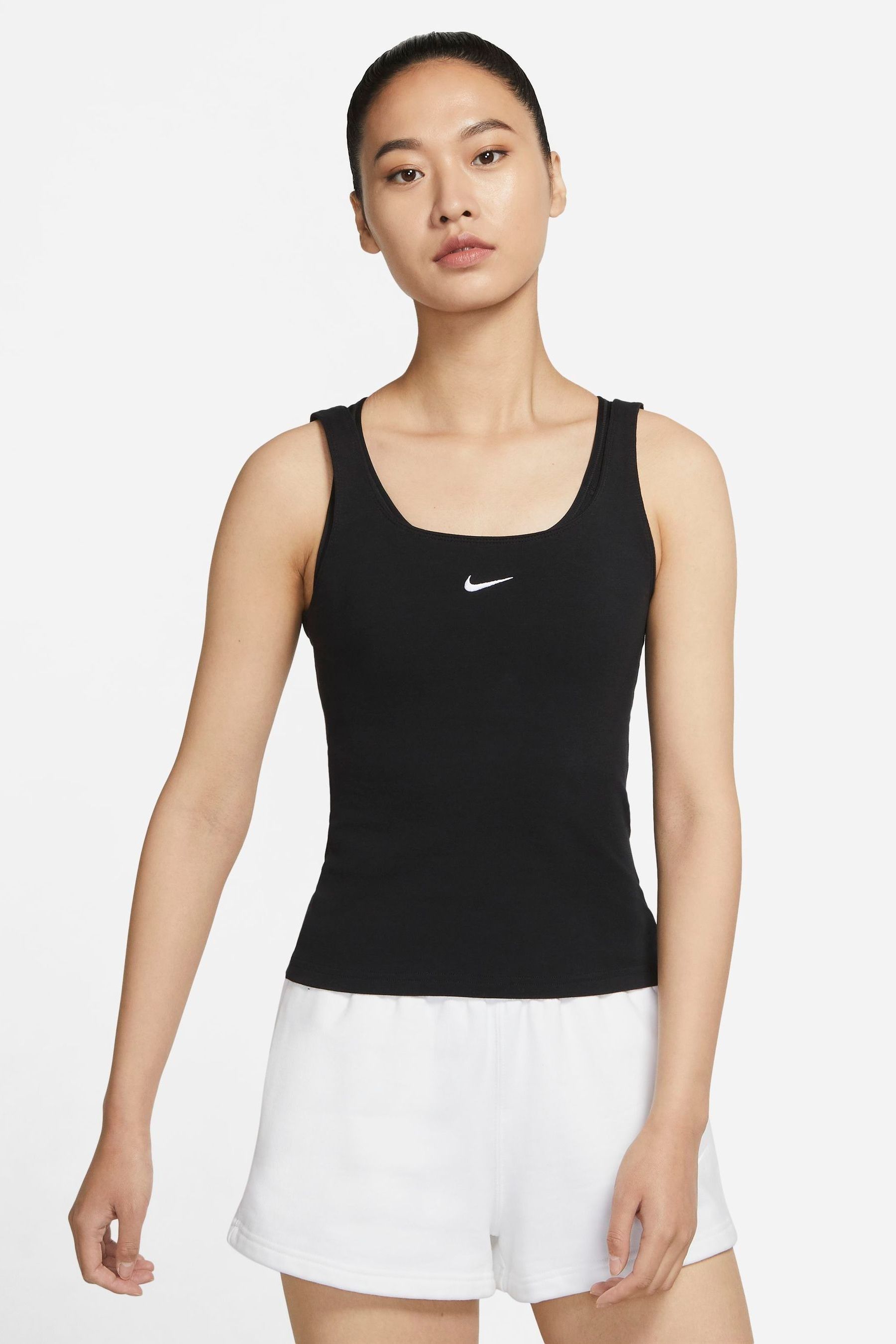 Buy Nike Black Mini Swoosh Tank Vest Top from Next Ireland