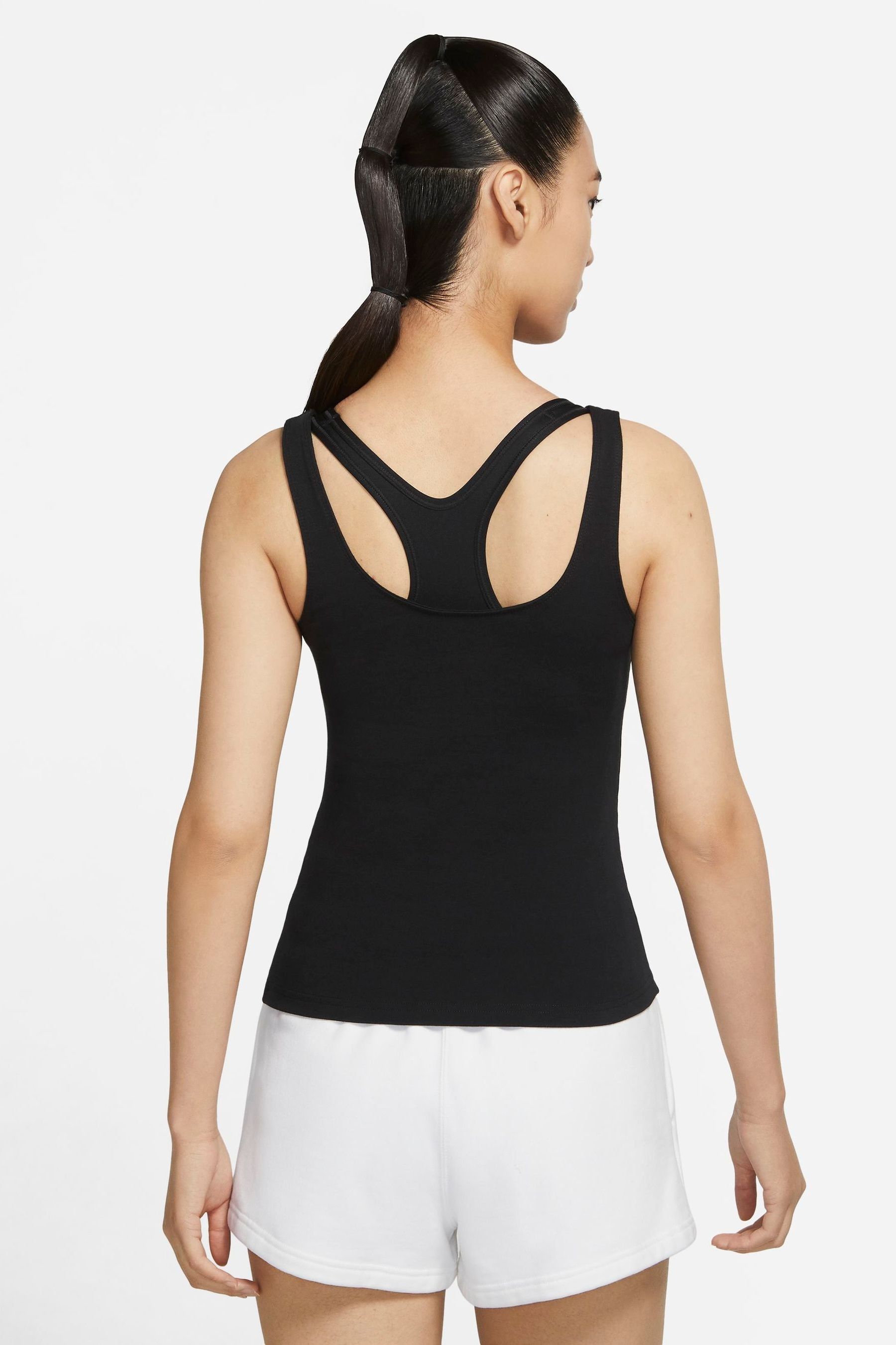 Buy Nike Black Mini Swoosh Tank Vest Top from Next Luxembourg