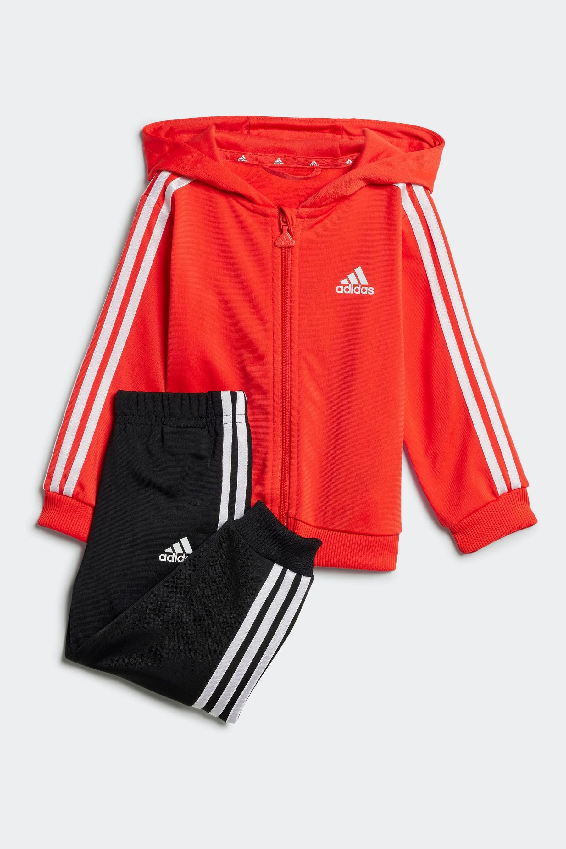 Red adidas trackies shop