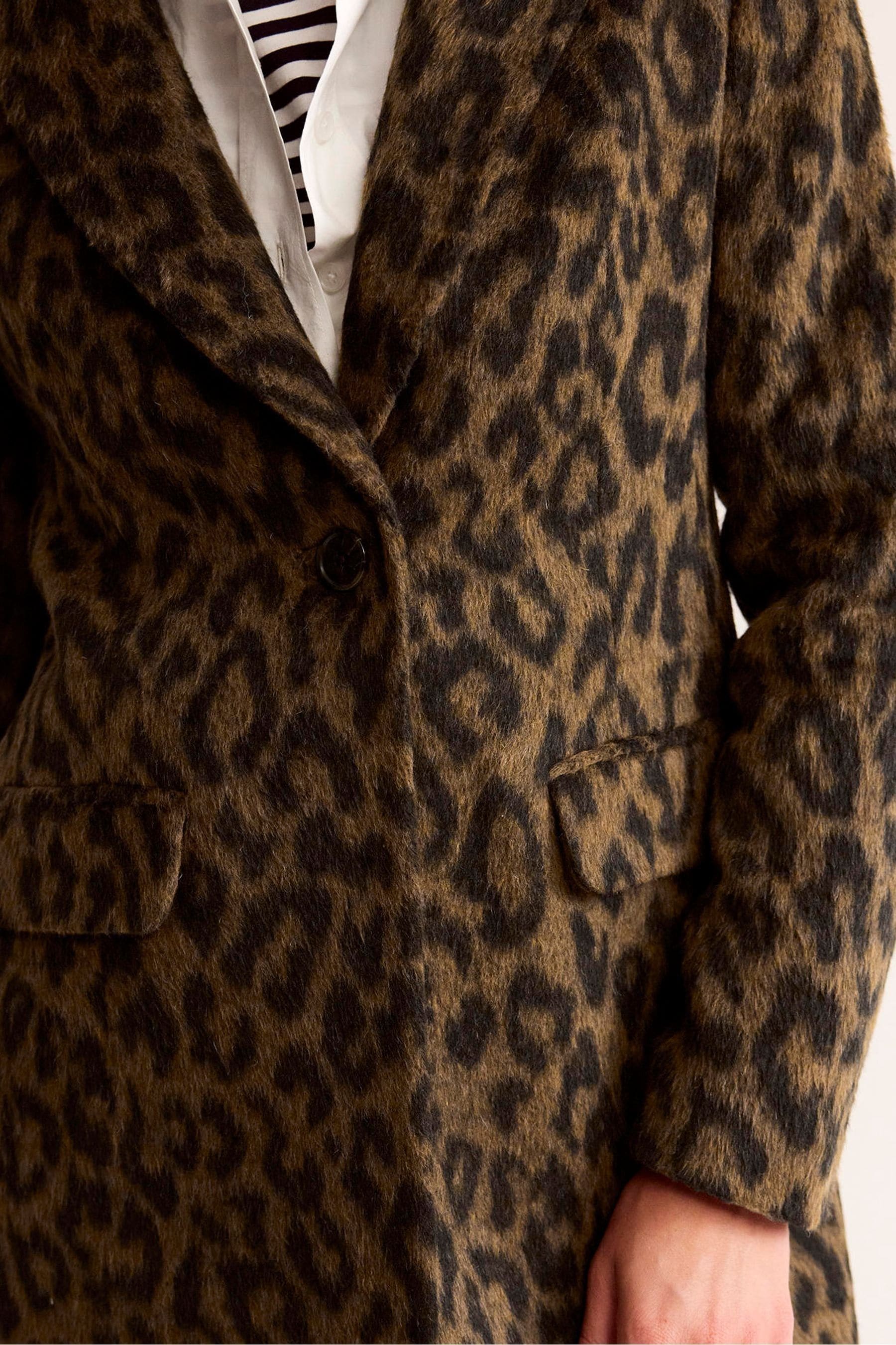 Boden leopard print coat outlet