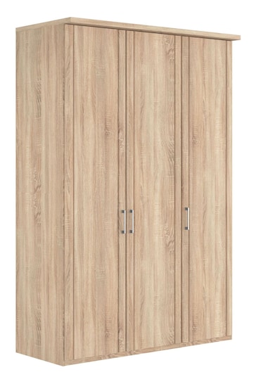 Wiemann Rustic Oak Torquay 1.5M Wood 3 Door Hinged Semi-fitted Wardrobe