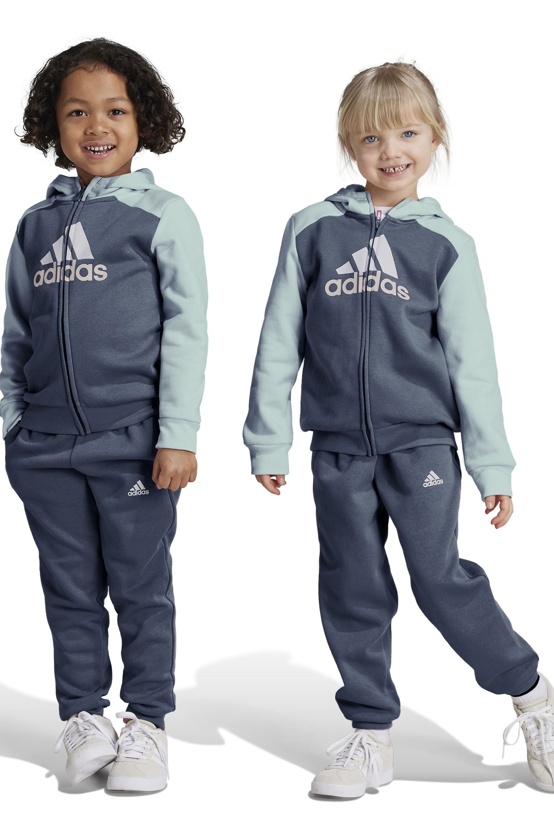 Adidas grey fleece tracksuit sales