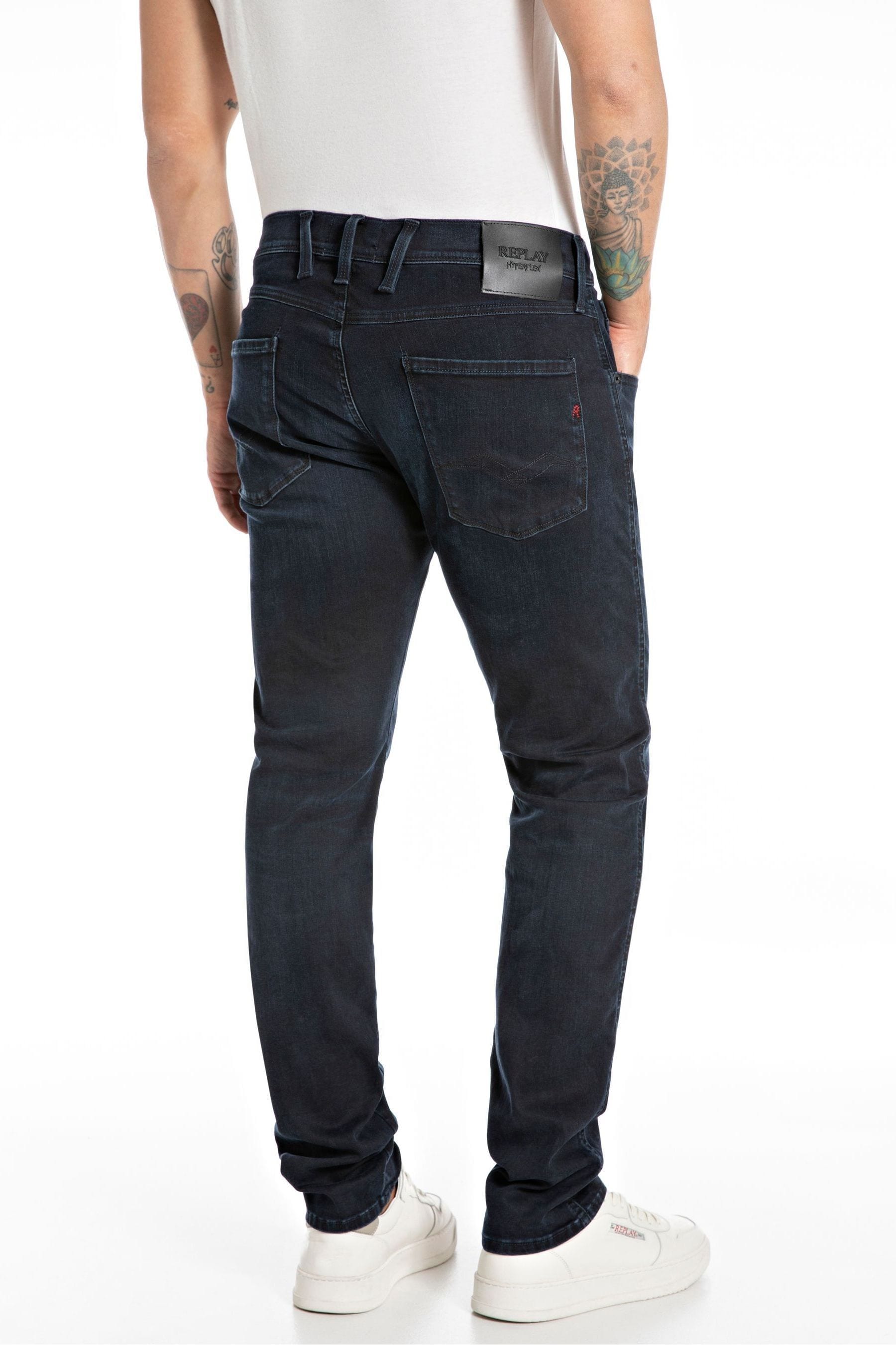 Replay Dark Blue Hyperflex Eco Plus Slim Fit Anbass Jeans