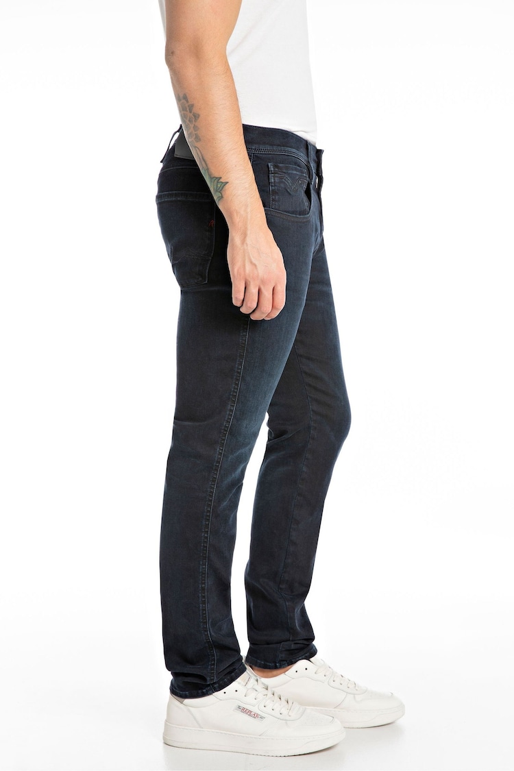 Replay Dark Blue Hyperflex Eco Plus Replay Slim Fit Anbass Hyperflex Jeans - Image 3 of 3