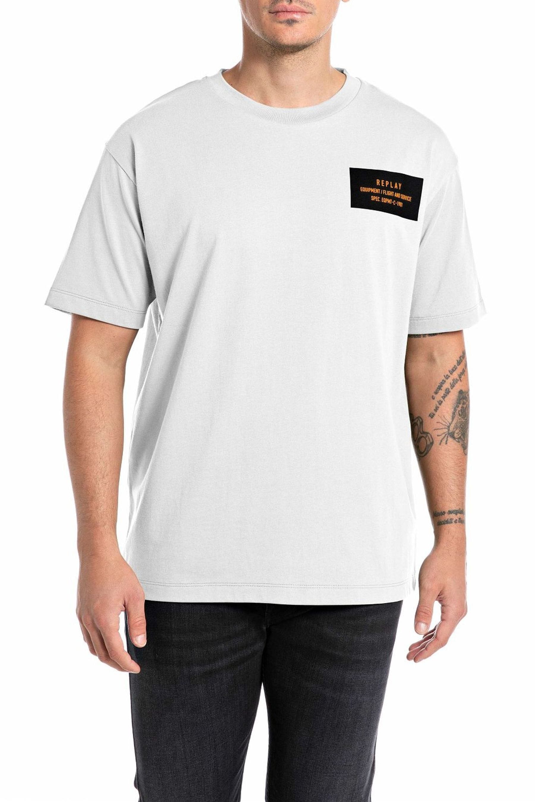 Buy Replay White Uprising Army Slogan Printed T Shirt from Next Singapore