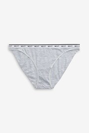 White/Black/Grey High Leg Cotton Rich Logo Knickers 4 Pack - Image 7 of 7