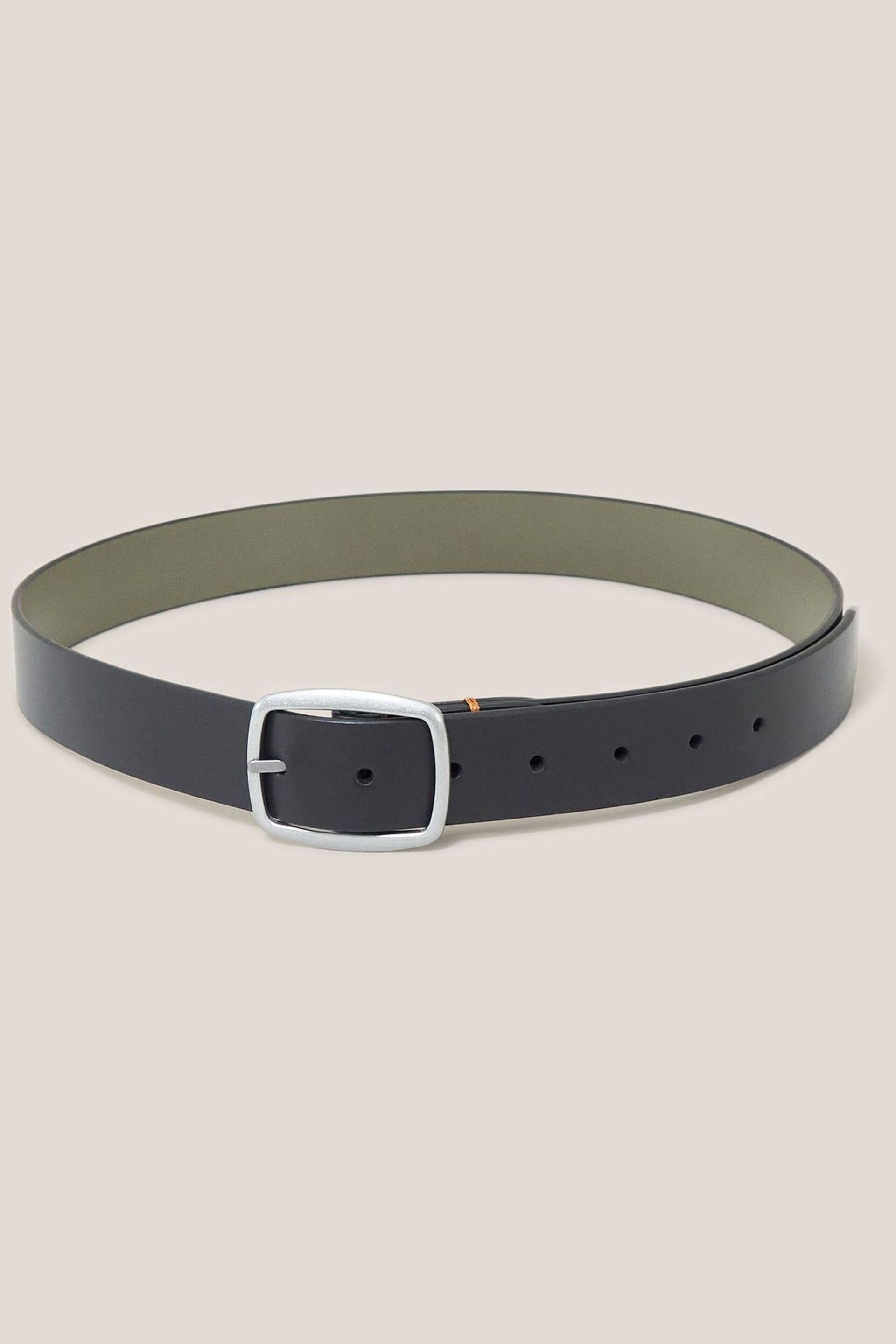 White Stuff Black Reversible Leather Belt - Image 1 of 2