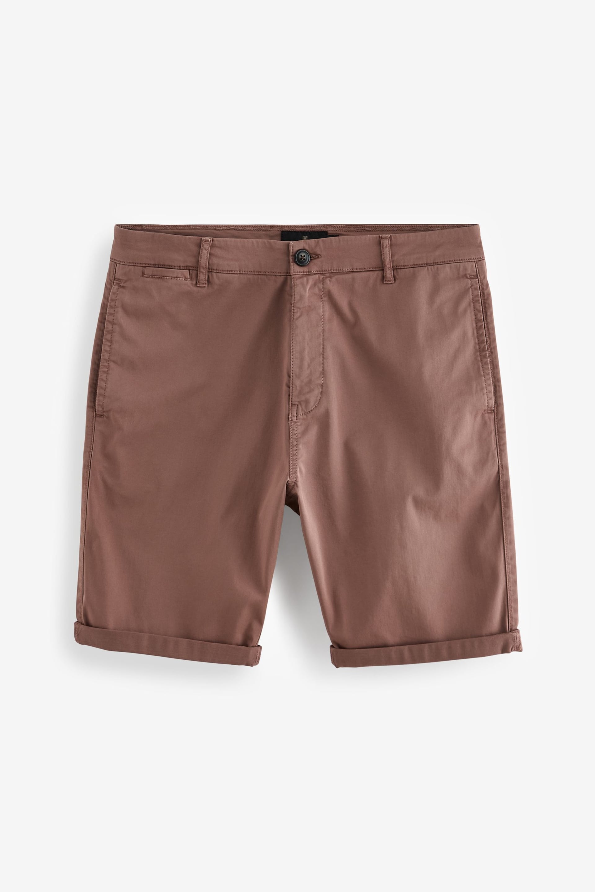 Pink Slim Fit Premium Laundered Stretch Chino Shorts - Image 6 of 10