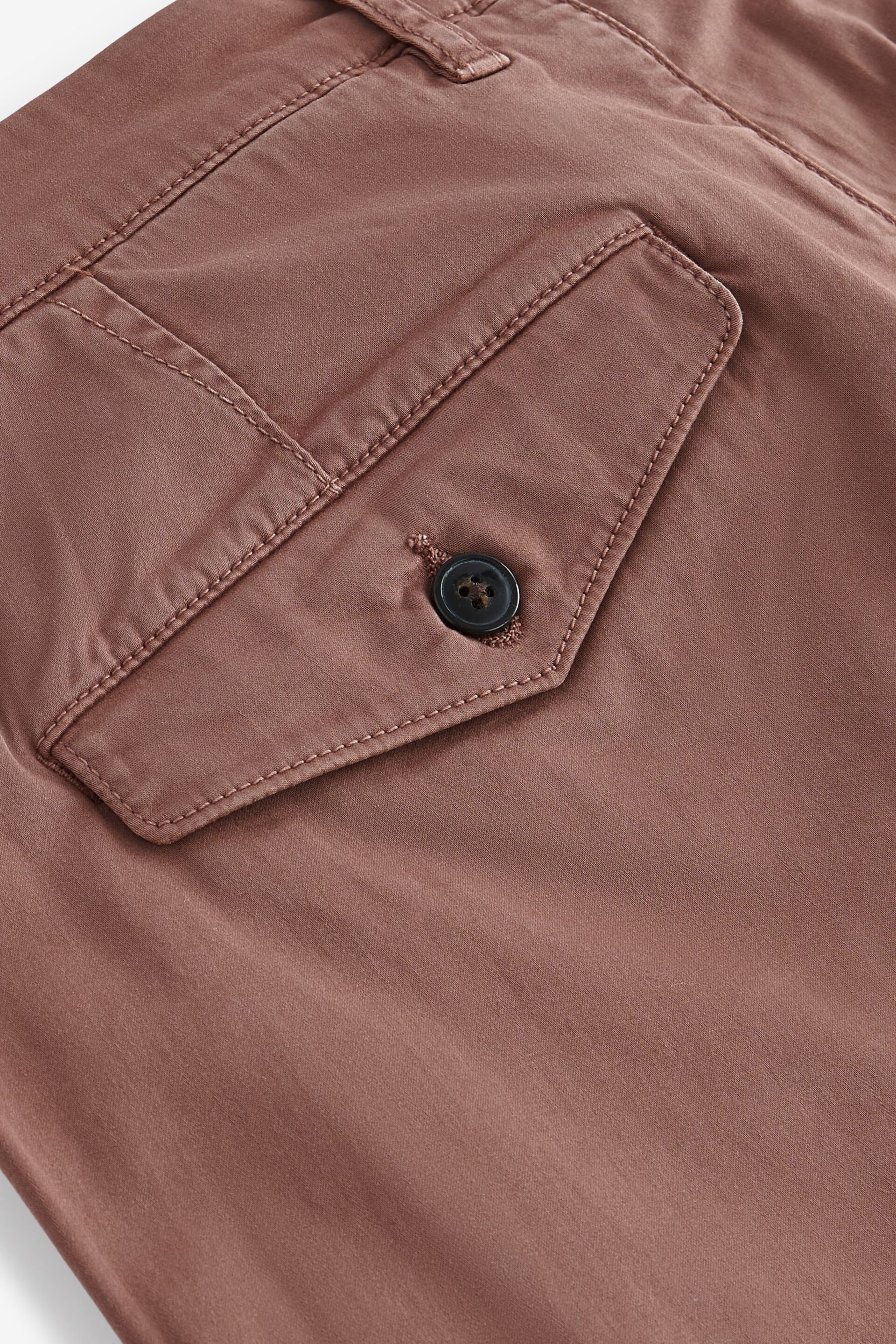 Pink Slim Fit Premium Laundered Stretch Chino Shorts - Image 8 of 10