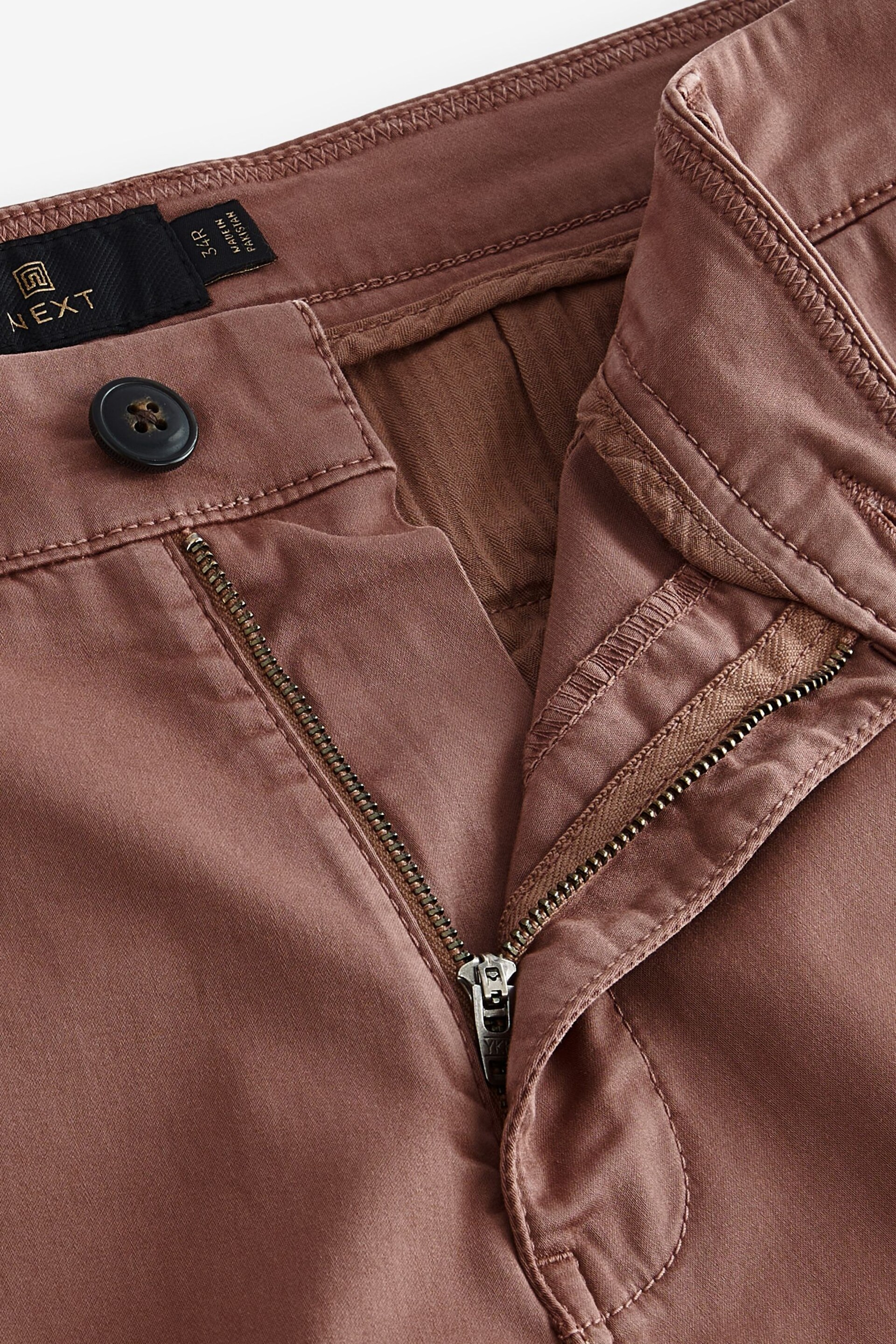 Pink Slim Fit Premium Laundered Stretch Chino Shorts - Image 9 of 10