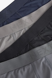 Grey/Navy Blue Motionflex A-Fronts Boxers 4 Pack - Image 6 of 8