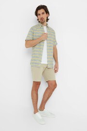 Tog 24 Blue Harold Short Sleeve 100% Cotton Stripe Shirt wide-sleeve - Image 3 of 7