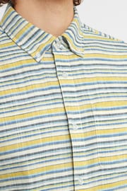 Tog 24 Blue Harold Short Sleeve 100% Cotton Stripe Shirt wide-sleeve - Image 6 of 7