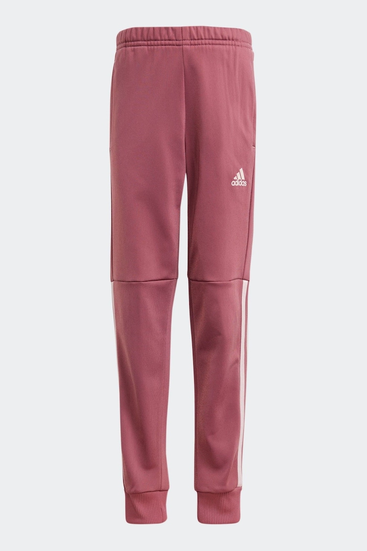 adidas Pink Kids Tiberio 3-Stripes Colorblock Shiny Tracksuit - Image 8 of 8