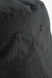 Grey Textured Seersucker Bucket Hat - Image 3 of 4