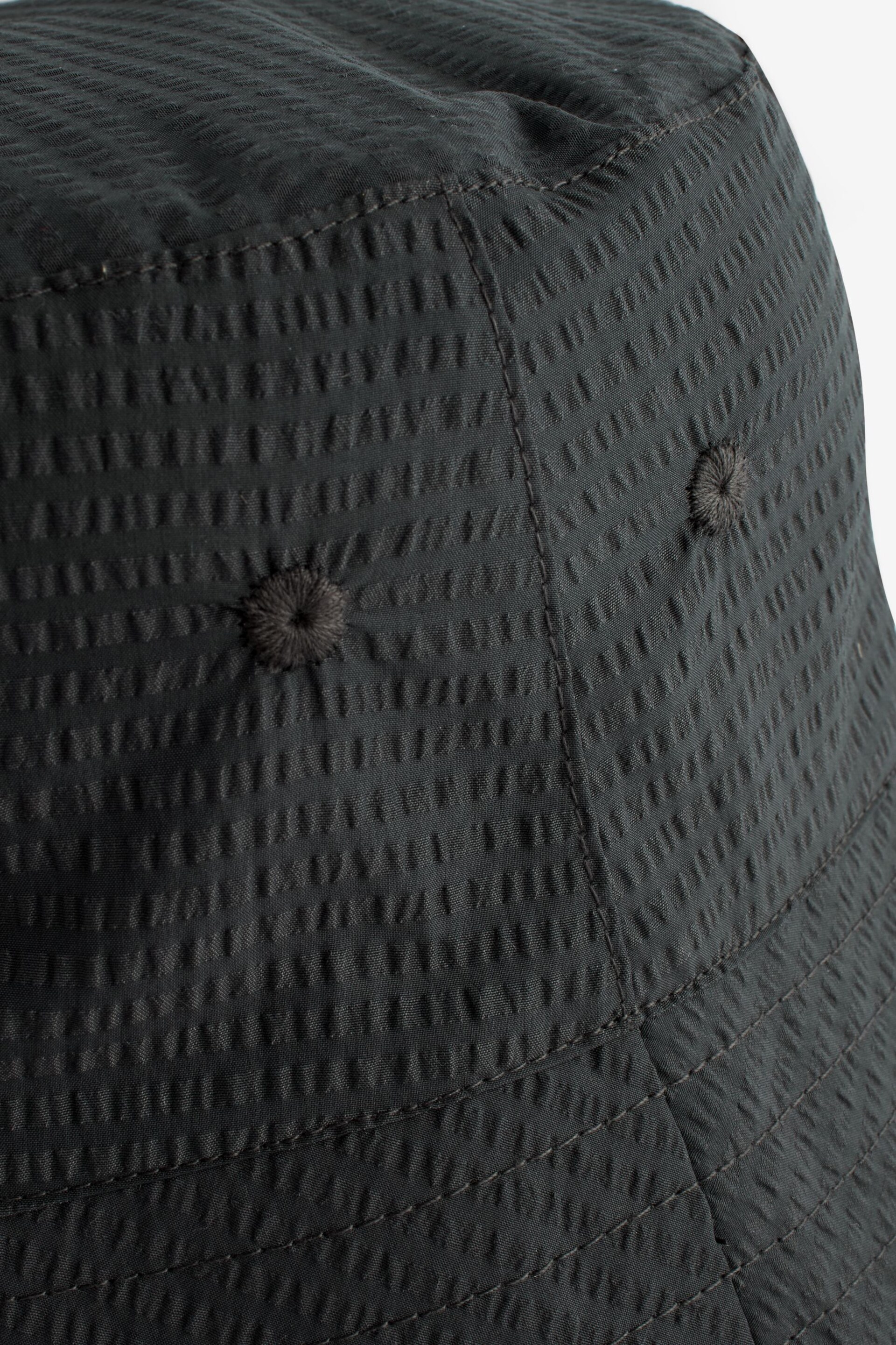 Grey Textured Seersucker Bucket Hat - Image 3 of 4