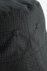 Grey Textured Seersucker Bucket Hat - Image 4 of 4