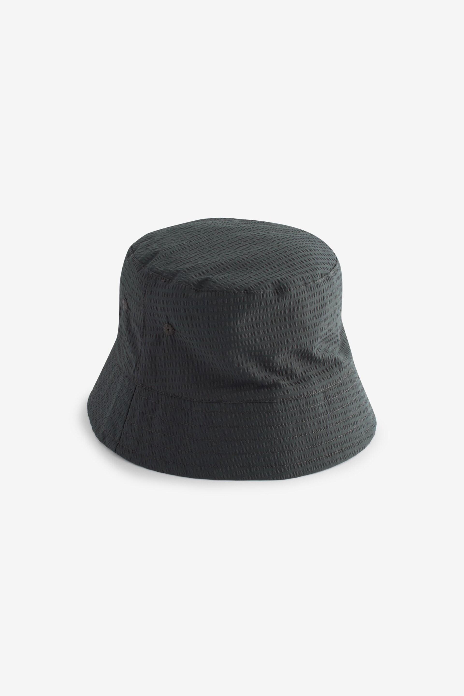 Grey Textured Seersucker Bucket Hat - Image 4 of 4