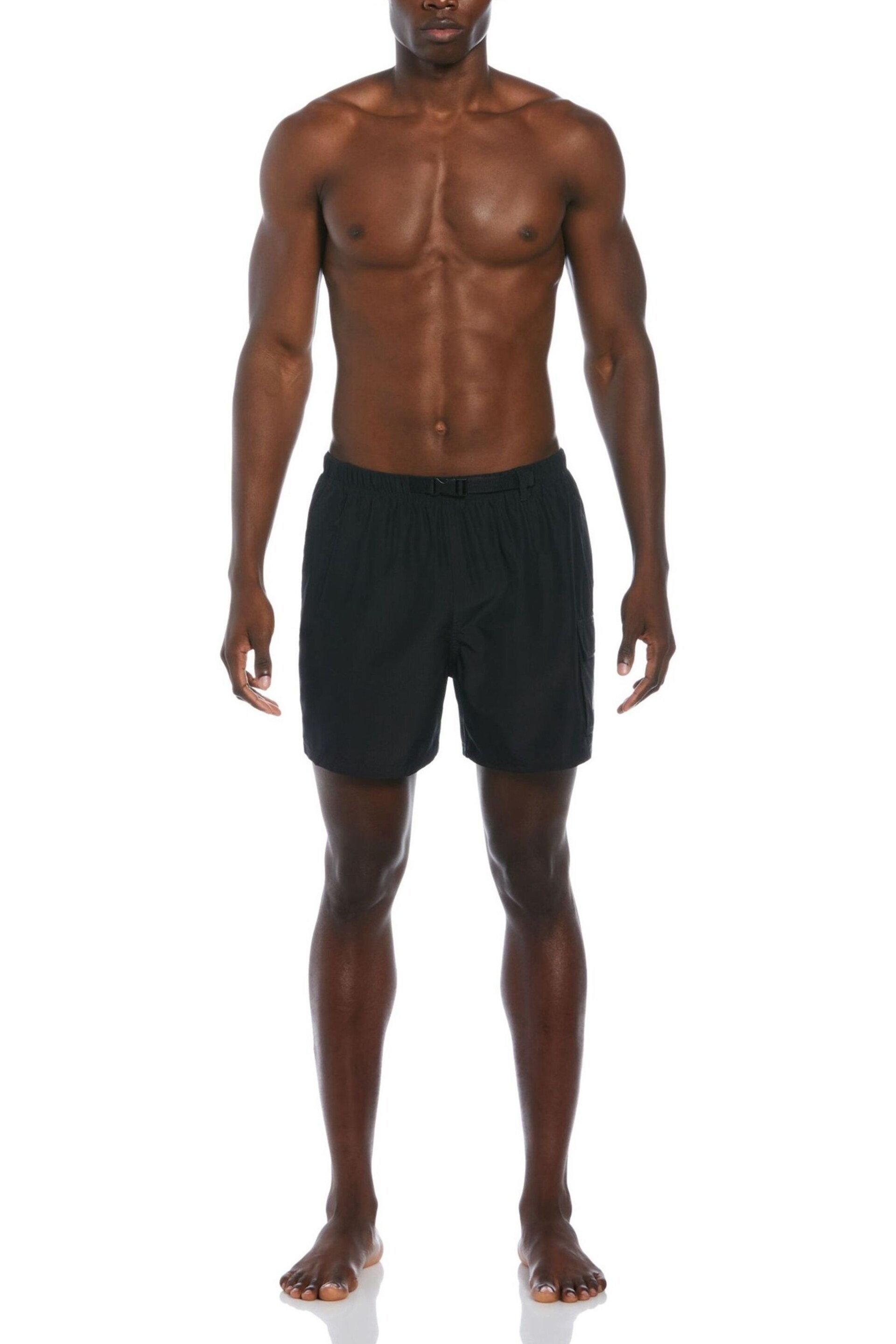 Nike Black 5 Inch Essential Volley Cargo Swim Shorts - Image 5 of 9