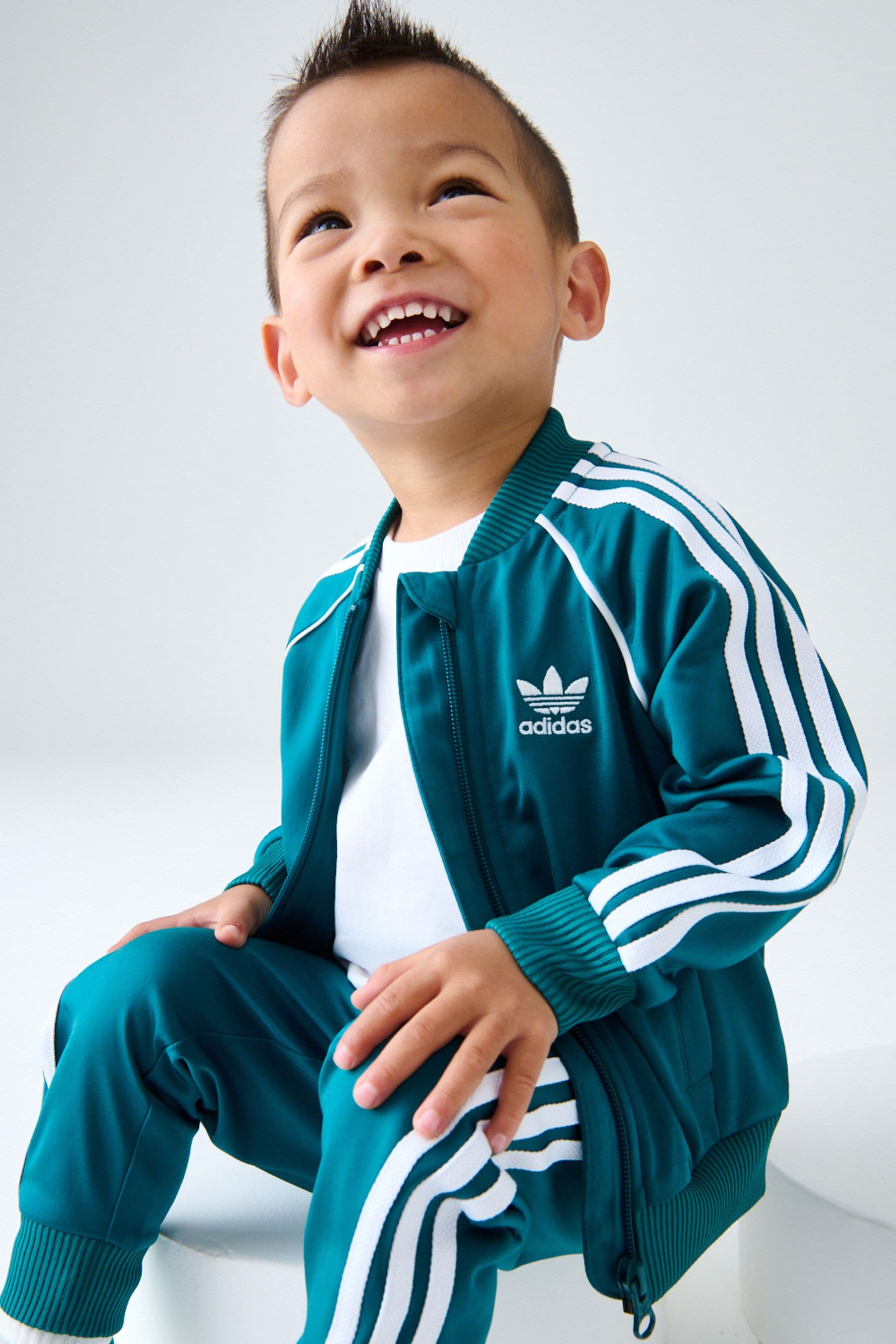 Buy adidas Originals Green Kids Adicolor SST Tracksuit from Next Luxembourg