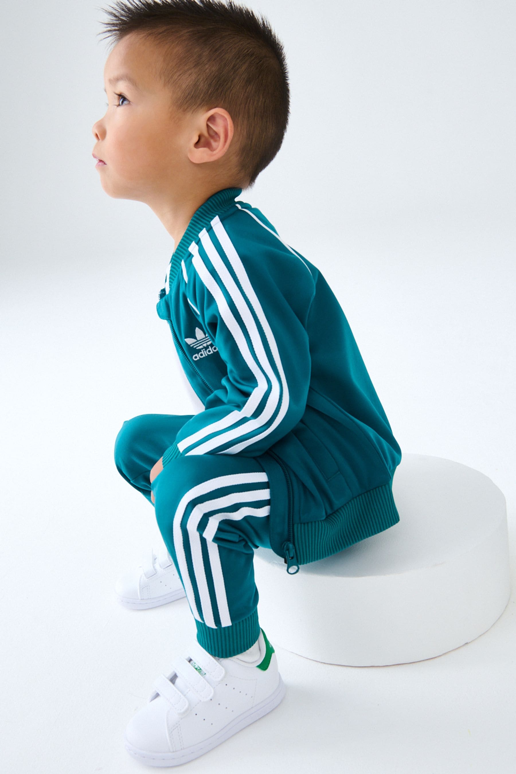 Buy adidas Originals Green Kids Adicolor SST Tracksuit from Next Luxembourg