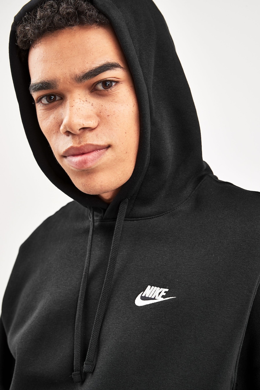 Nike Black Club Pullover Hoodie - Image 3 of 6