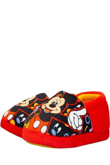 Character Red Mickey Mouse Fleece Printed Slippers