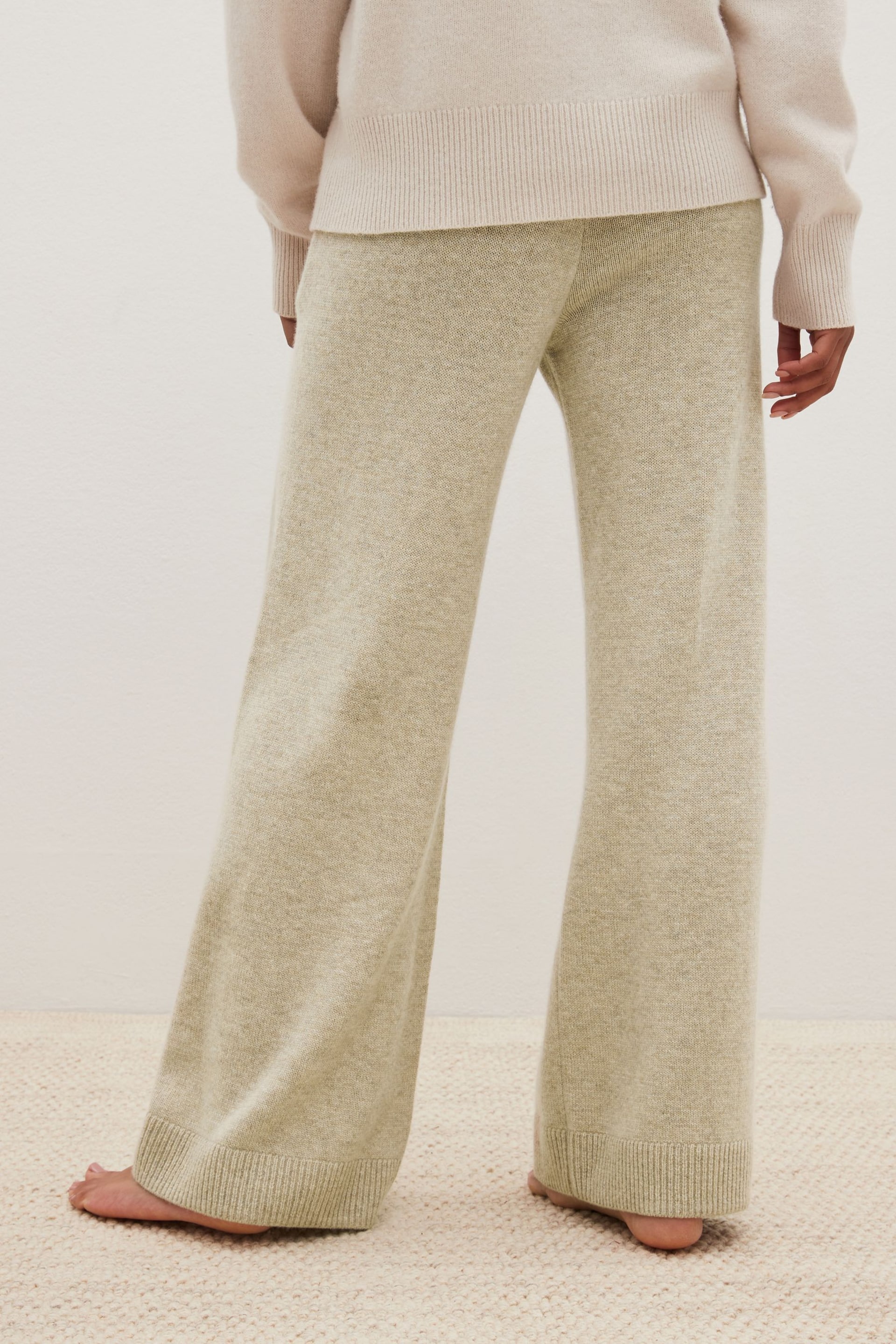 Natural Cashmere Mix Joggers - Image 4 of 8