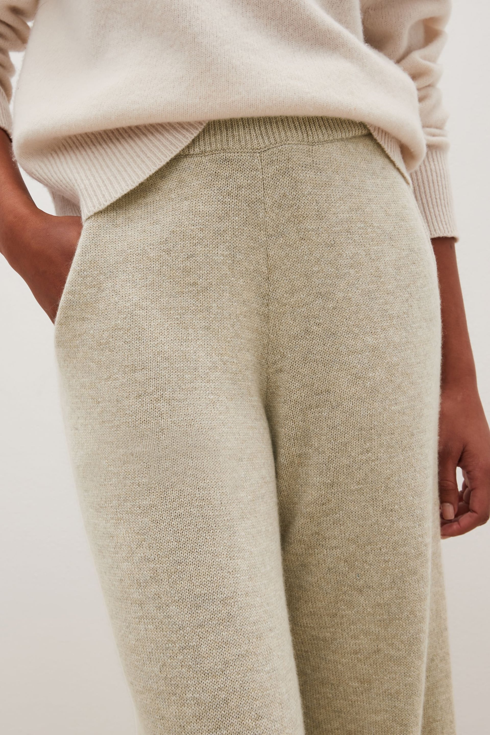 Natural Cashmere Mix Joggers - Image 6 of 8