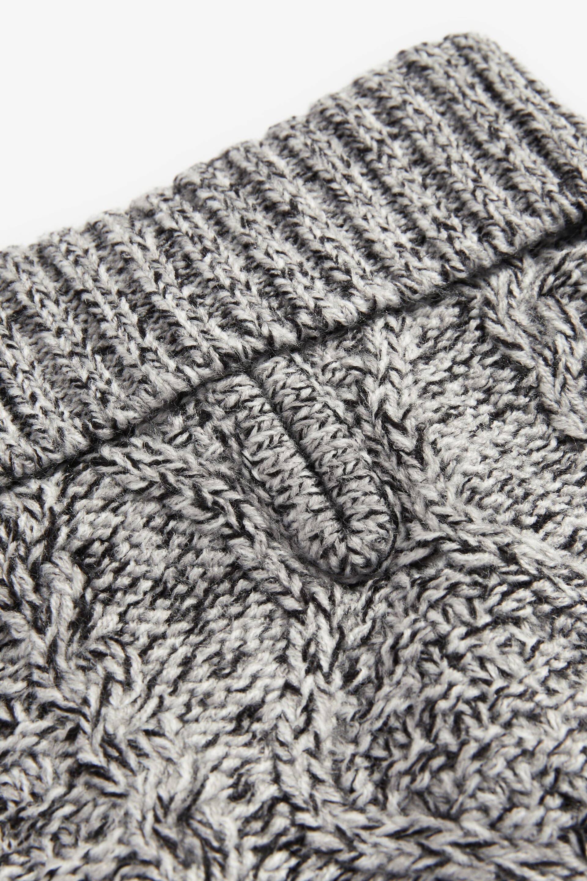 Charcoal Grey Cable Stitch Dog Jumper - Image 8 of 9