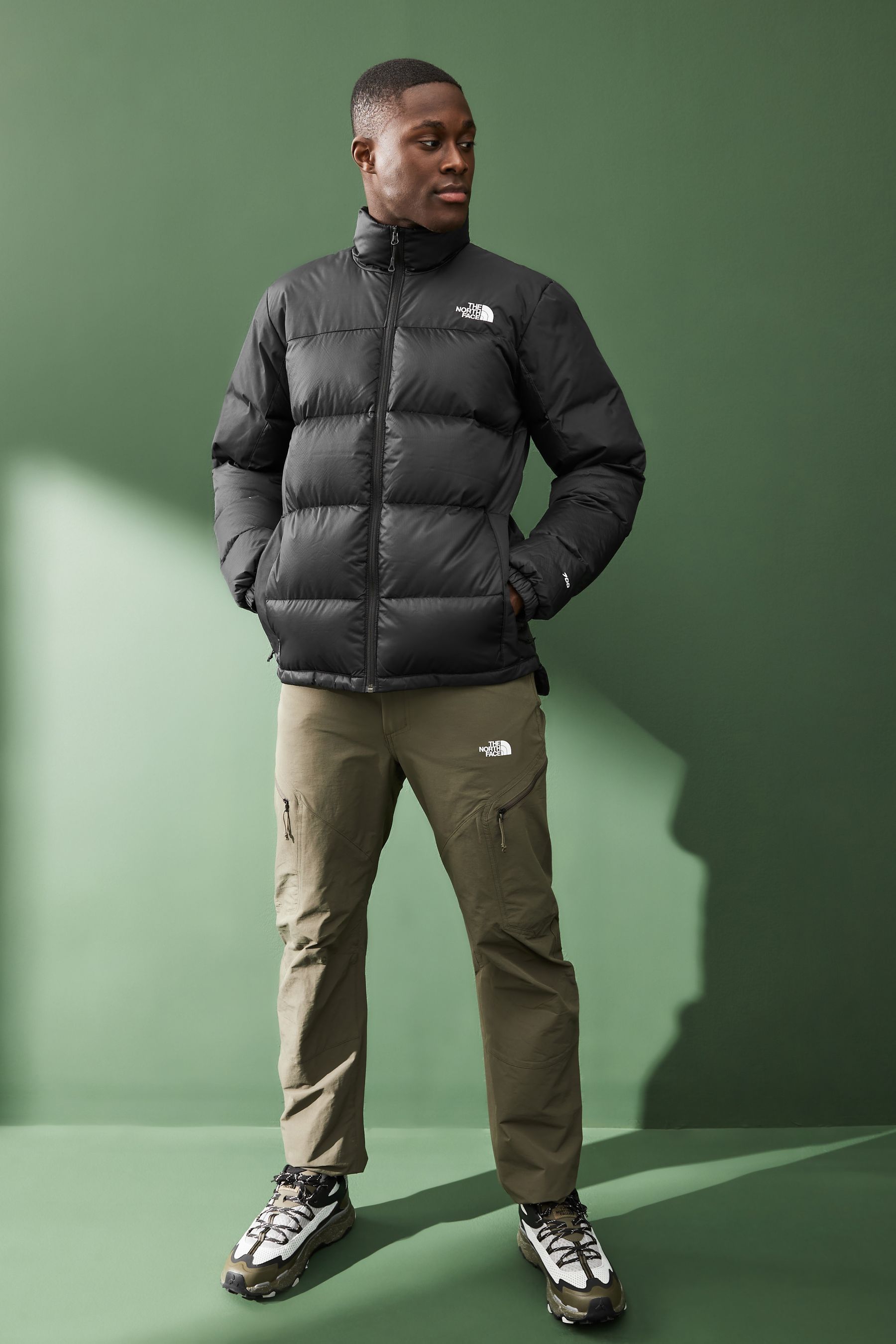 Green north face jacket mens best sale