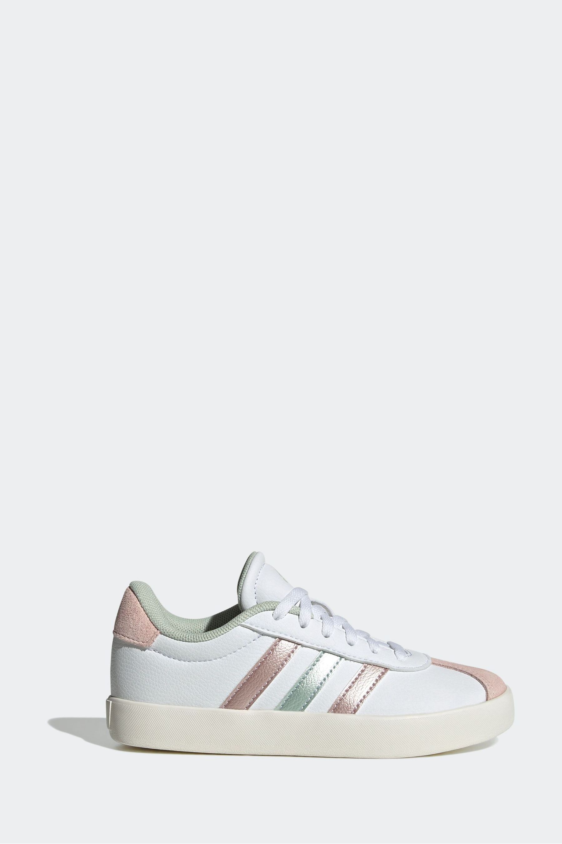Adidas white trainers junior sales