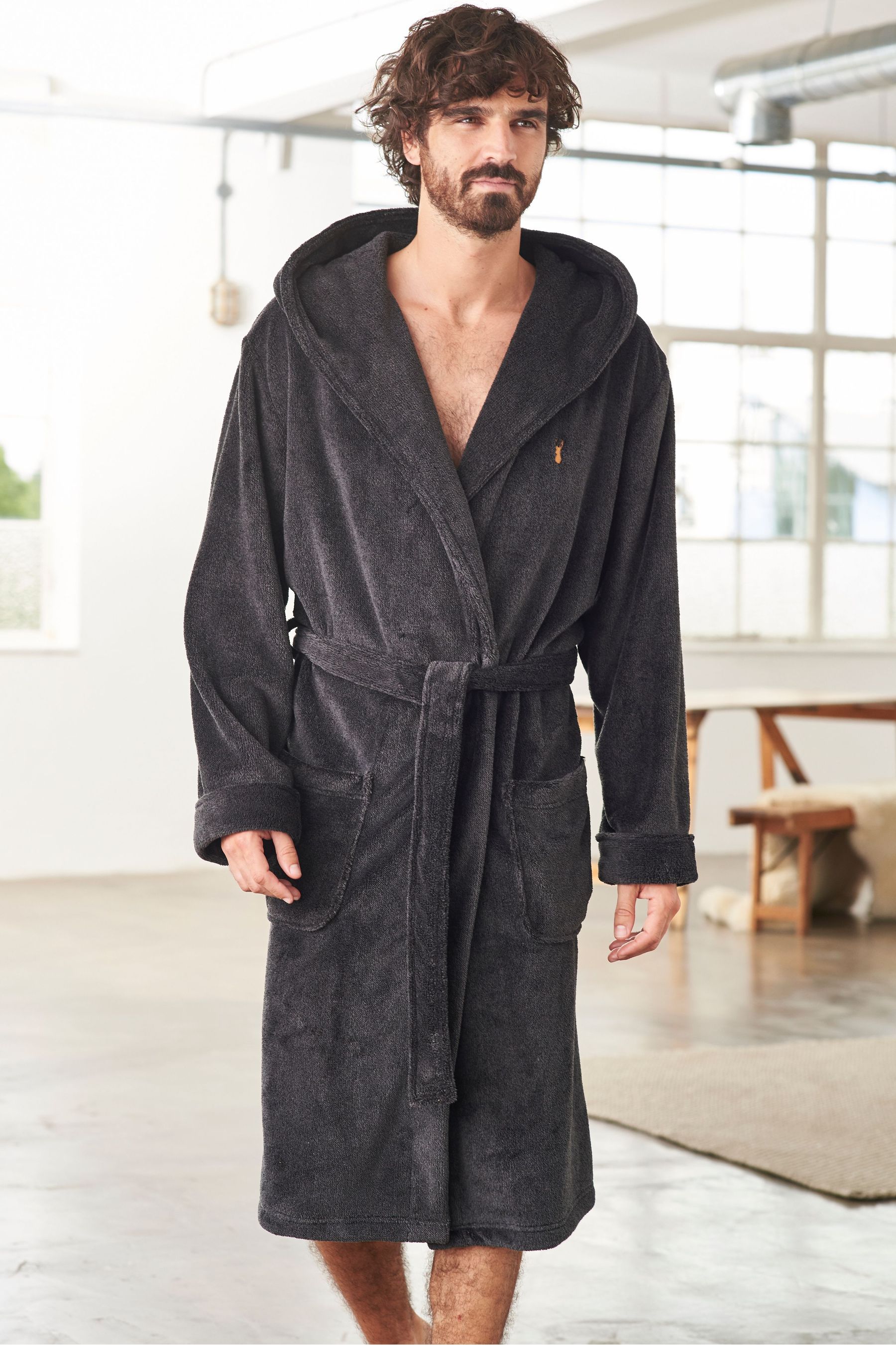 Next grey dressing gown sales