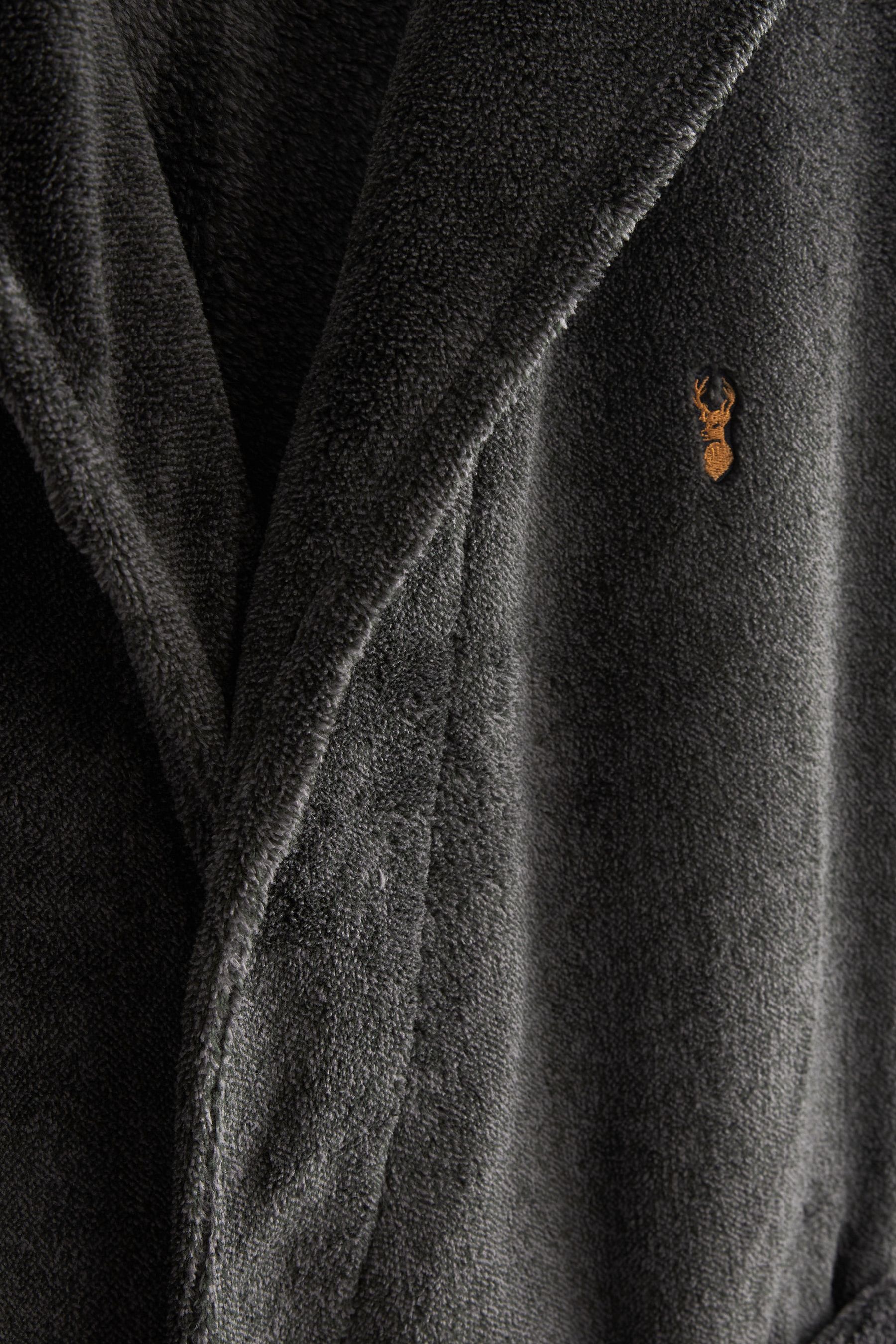 Buy Slate Grey Supersoft Hooded Dressing Gown from Next Luxembourg
