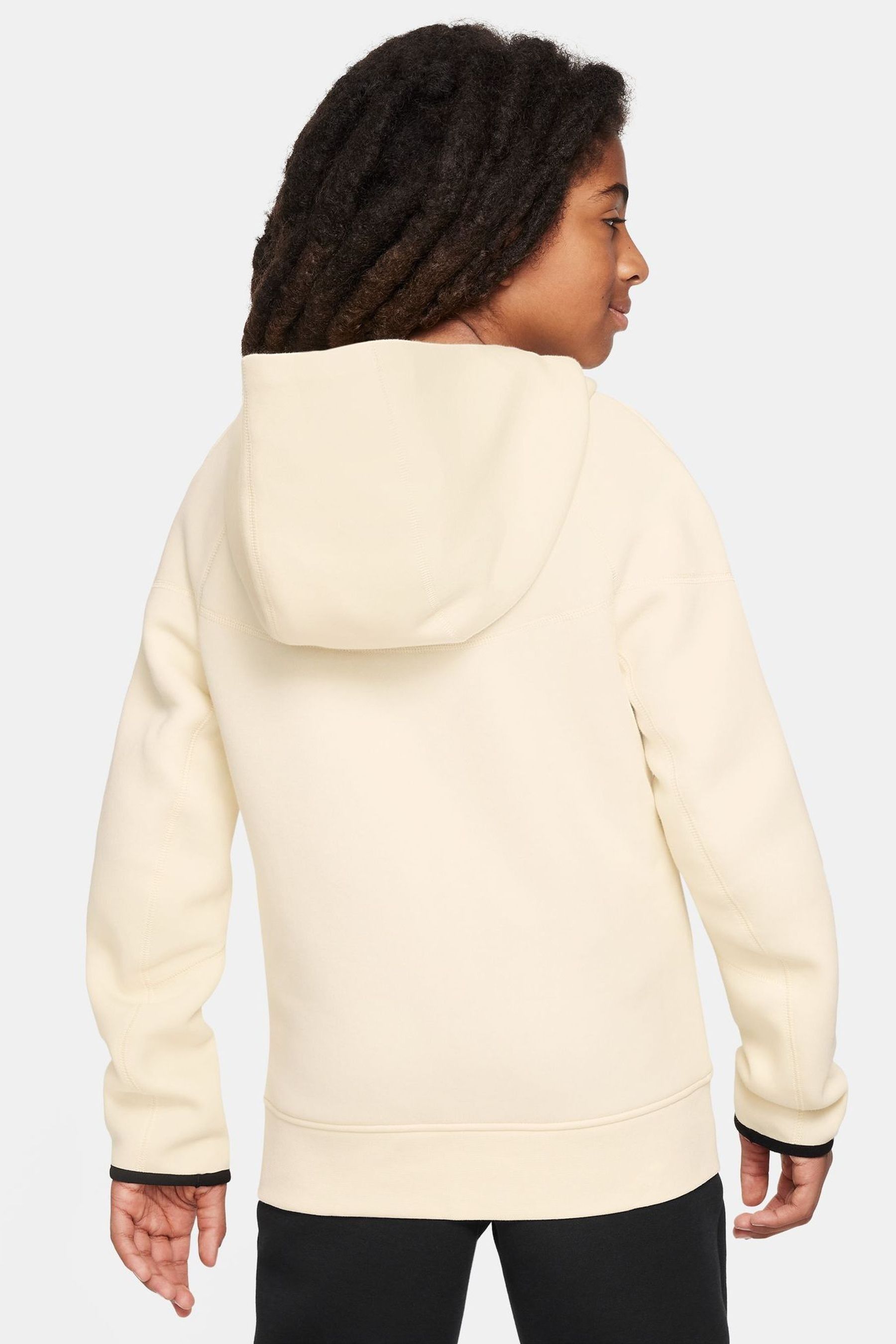 Nike Cream Tech Fleece Zip Through Hoodie