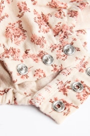 Rust Brown/ Cream Floral Baby Crochet Bloomer Romper (0mths-2yrs) - Image 7 of 8