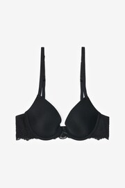 Black Lace Smooth Cup Light Pad Plunge Bra - Image 5 of 5