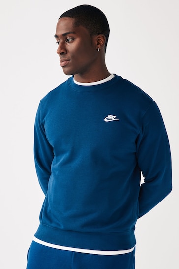 Nike Navy Club Crew Sweatshirt